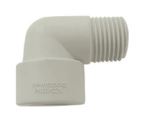 CODO FUSIÓN SOCKET - HILO PLÁSTICO HE CLASE: 2,70°C, 8 BAR; 20°C 20 BAR
